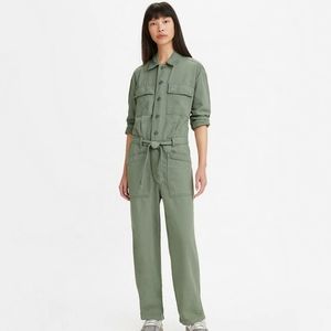 NWT Levi's Army Green, Baggy, Utility, Streetwear "Surplus Jumpsuit", Women's XS